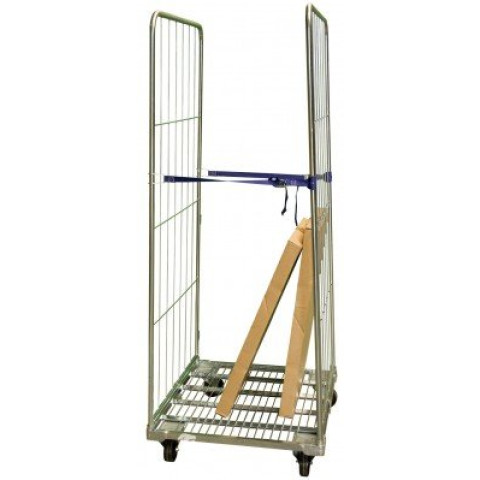 Roll acier zingué, 2 ridelles avec sangle, 660 x 760 mm, 400 kg