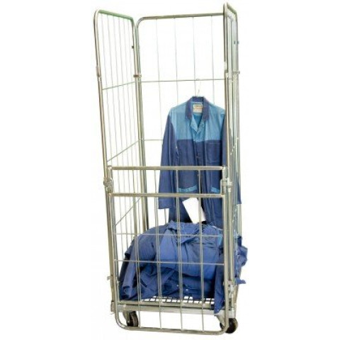 Roll acier zingué 3 ridelles + demi panneau avant rabattable 660 x 760 mm 400 kg - 885006618