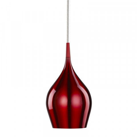 Suspension rouge 12 cm vibrant, en aluminium