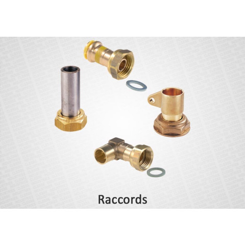 Raccords, bouchons, écrous pour gaz butane et propane - Raccord 2 pièces P4502-35 - sous coque