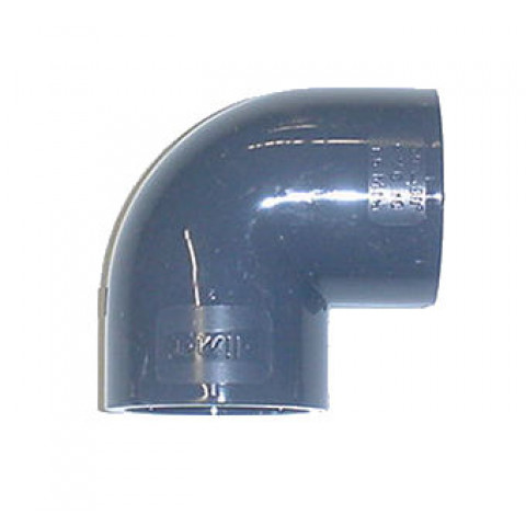 Coude simple en PVC à 90 - Femelle à coller / Femelle à coller - Diamètre 32 mm