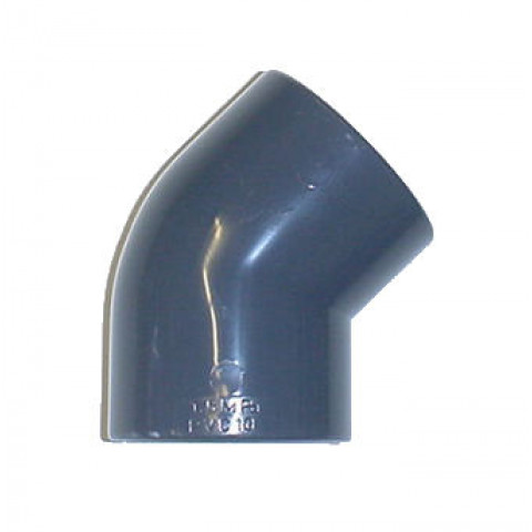 Coude simple en PVC à 45 - Femelle à coller / Femelle à coller - Diamètre 32 mm