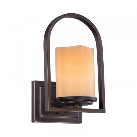 Applique aldora, bronze palladien et onyx, 1 ampoule