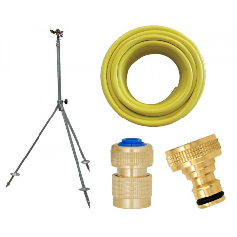 Kit complet arrosage avec tuyau 50m et accessoires