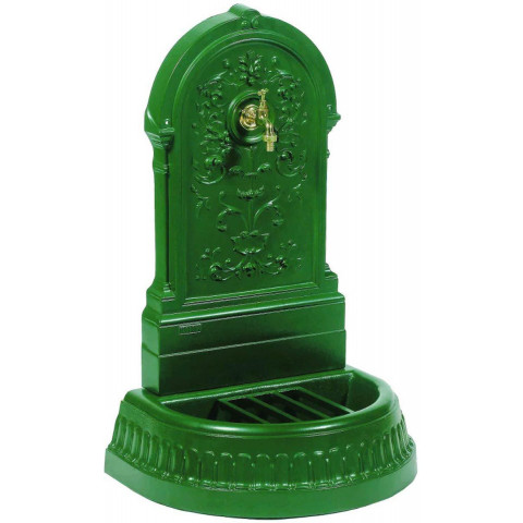 Fontaine murale de jardin floraison vert anglais