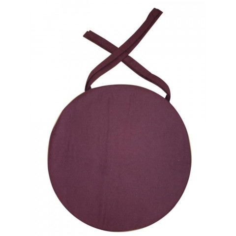 Galette de chaise ronde en coton 40 cm - Couleur au choix
