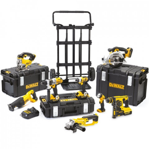 Kit 8 outils électroportatifs DCK891M4 + 4 batteries 4,0 Ah + chargeur DeWalt