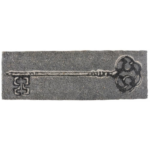 Tapis en fibres de coco motif clé