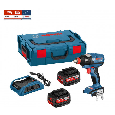Coffret visseuse à chocs GDX 18 V-EC + 2 x 4,0 Ah + chargeur + L-Boxx 136 Bosch