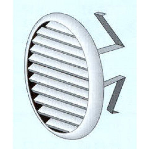 Grille de ventilation ronde avec moustiquaire - Diamètre ext: 135 mm pour tube 80-100