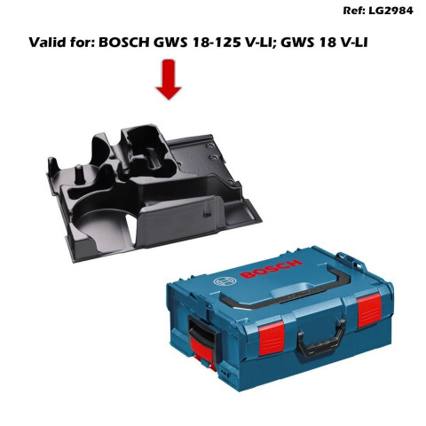 Coffret de transport L-Boxx 136 Bosch avec calage GWS 18-125 V-LI