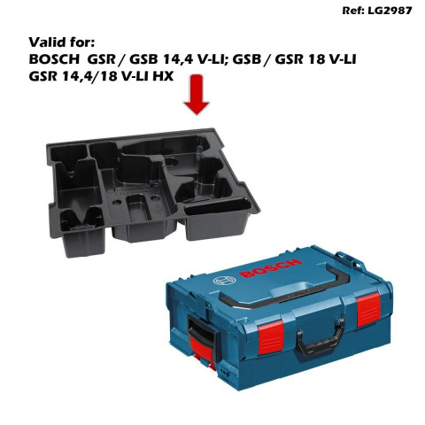 Coffret de transport L-Boxx 136 Bosch avec calage GSB 18 V-LI