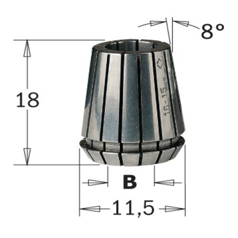 Pince elastique er11 d=4 184.040.11
