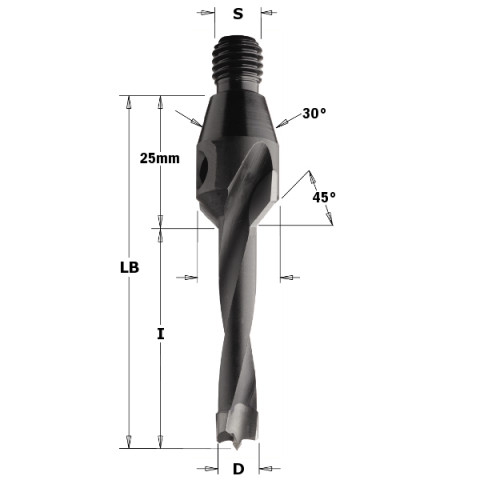 Hm-m. avec frasoir d=10x20 z=2 s=m10 g. 332.100.12