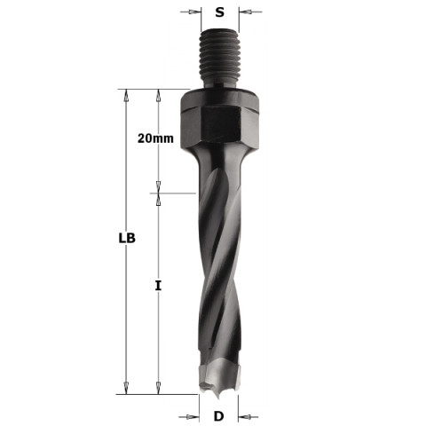 Hm-m. sans frasoir d=12x43 z=2 s=m10 g. 346.120.12