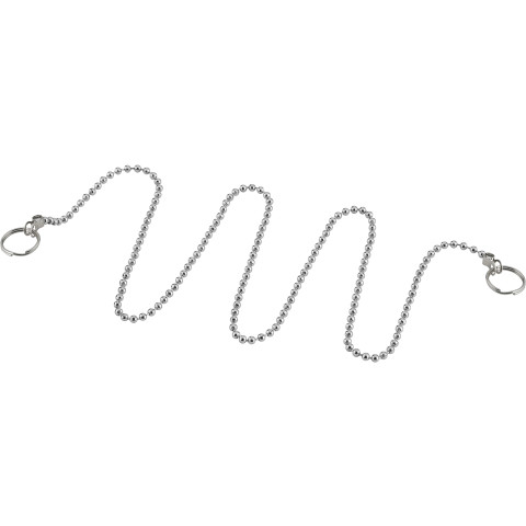 Chainette perlée pour bouchon caoutchouc - 2 anneaux long. 400 mm . Noyon & thiebault
