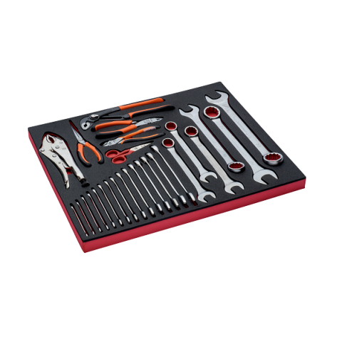 Module mousse 3/3 fit&go avec jeu de pinces et clés 27 pièces ff1a26 bahco