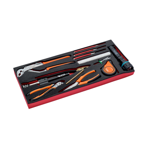 Module mousse avec jeu d'outils en pouces 12 pièces ff3a03 bahco