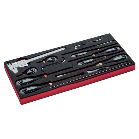 Module mousse avec jeu de tournevis 15 pièces ff3a06 bahco