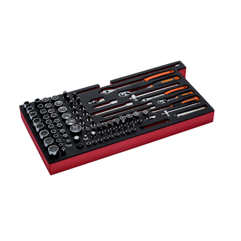 Module mousse avec jeu d'outils échelle métrique 95 pièces ff3a09 bahco