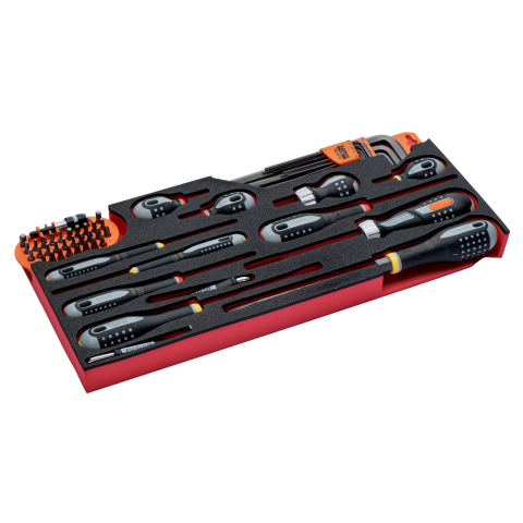 Module mousse avec jeu d'outils échelle métrique 53 pièces ff3a10 bahco