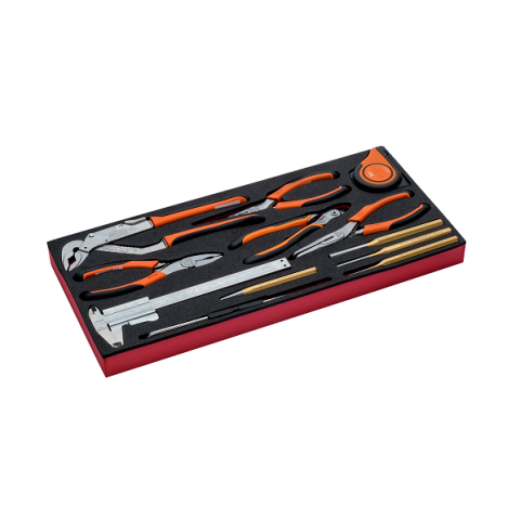 Module mousse avec jeu d'outils échelle métrique 12 pièces ff3a11 bahco