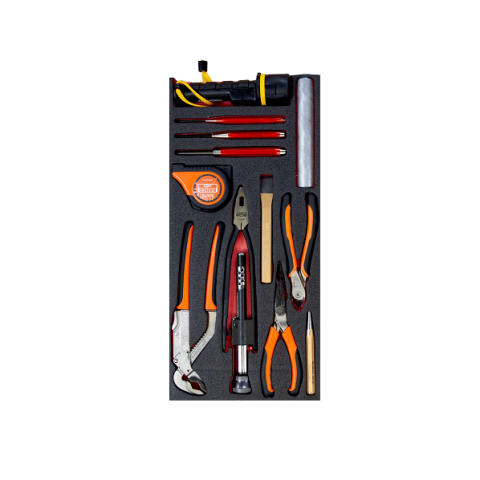 Module mousse avec jeu d'outils en pouces 12 pièces ff3a16 bahco