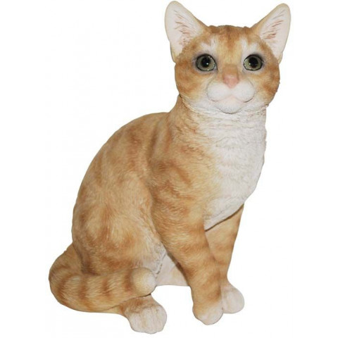 Chat assis en résine 30 cm - Couleur au choix