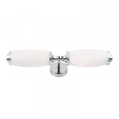 Applique eliot2, chrome et verre