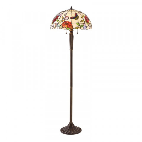 Lampadaire butterfly, verre et zinc