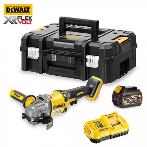 Coffret DCG414T1 meuleuse Flexvolt + 1 x 54V/18V 6,0 Ah + chargeur + TSTAK II DeWalt