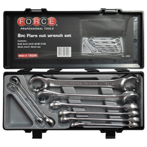 Cles a tuyauter de 8 à 14 en 6 pans de 16 à 32 en 12 pans en coffret
