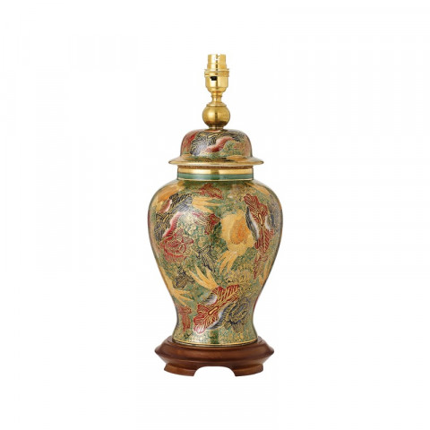 Lampe arboretum, porcelaine de kutani (sans abat-jour)