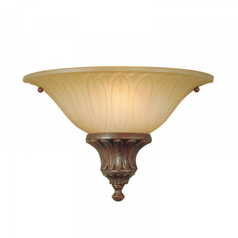 Applique stirling castle 21 cm, bronze et verre, 1 ampoule