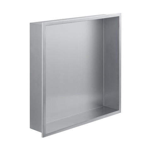 Niche de rangement en inox à encastrer spécial douche 30x30x7 finition inox by Eurosanit