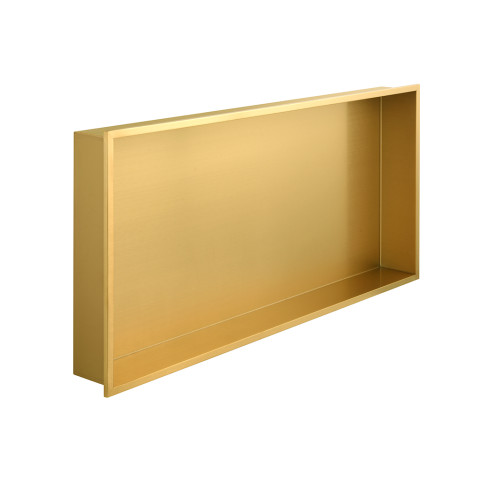 Niche de rangement en inox à encastrer spécial douche 60x30x7 finition gold by Eurosanit