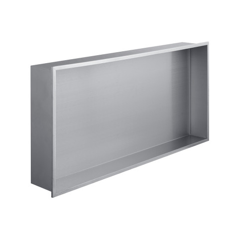 Niche de rangement en inox à encastrer spécial douche 60x30x10 finition inox by Eurosanit