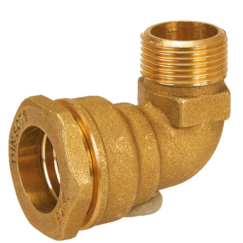 Coude laiton compression acs mâle 3/4" pe25