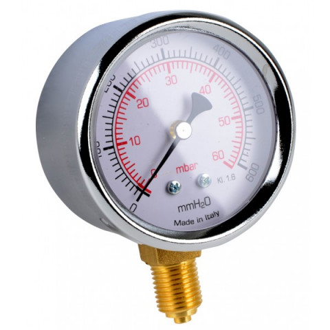 Manomètre gaz Ø63 - 0 à 60 mbars