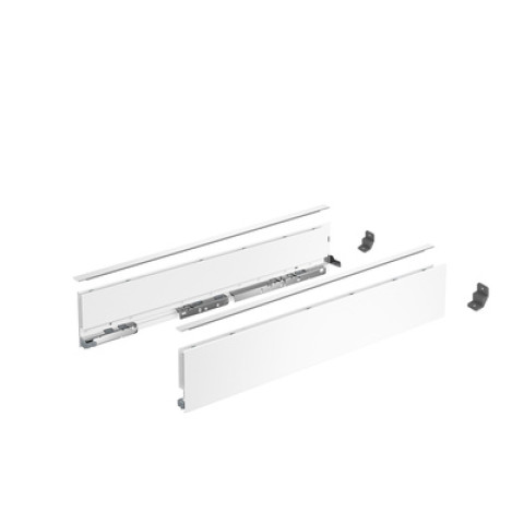Profilé latéral de tiroir AvanTech YOU, H101mm x L350mm, blanc, gauche et droite - HETTICH - 9353385