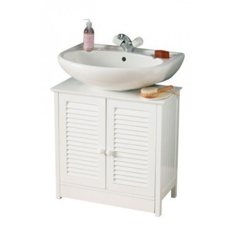 Premier Housewares Meuble sous-lavabo Double porte Blanc 60 x 60 x 30 cm Import Allemagne