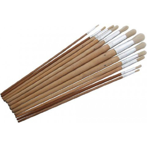 Amtech Lot de 12 pinceaux de peinture à tête ronde XL