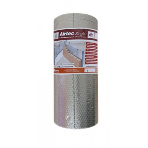 Airtec film isolant simple multicouche à bulles 300 mm x 25 m x 3,7 mm