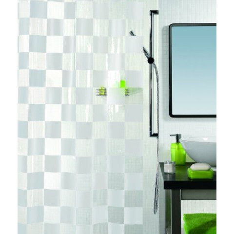 Spirella 10.00376 Rideau de Douche Matto White Vinyl 180 x 200 cm