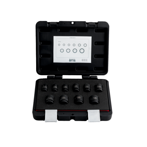 Jeu de douilles à chocs 1/2 profil hexagonal phosphatée, 10 pièces k7801z/10 bahco