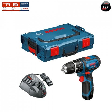 Perceuse visseuse à percussion GSB 12V-15 + 1x2,5Ah + GAL1230CV + L-Boxx 102 Bosch