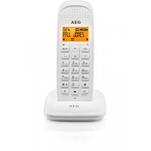 Aeg téléphone dect sans fil avec fonction mains libres - d81 - blanc