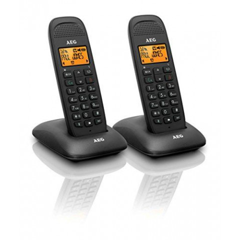 Aeg d85 twin téléphone sans fil non isdn ecran : 1,6 pouces noir