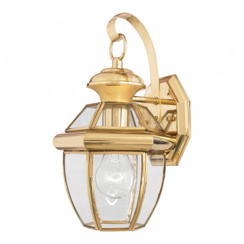 Applique newbury, laiton poli et verre, petite