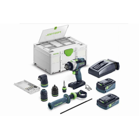 Perceuse-visseuse à percussion sans fil tpc 18/4 5.0/4.0 i-set/xl festool - 577622